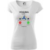 Volejbal volá - Dámske tričko Pure - XS ( Biela )