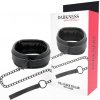 Darkness Full Black Collar With Leash -Obojok S Vodítkom