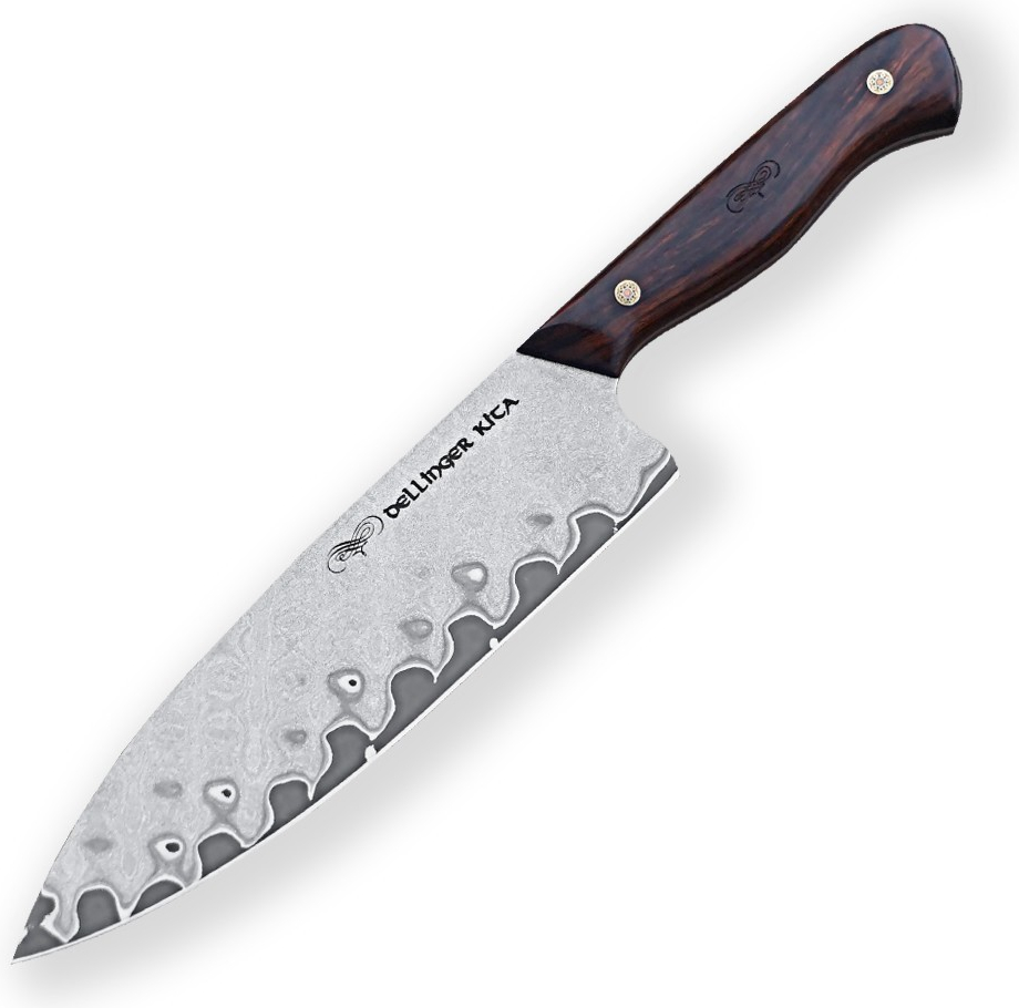 Dellinger KITA North damaškový japonský kuchársky nôž 20 cm desert iron wood