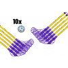 FLOORBEE MINI Starter + Balls žltá / fialová, Obojstranná, 50cm (=60cm), (6 - 8 rokov)