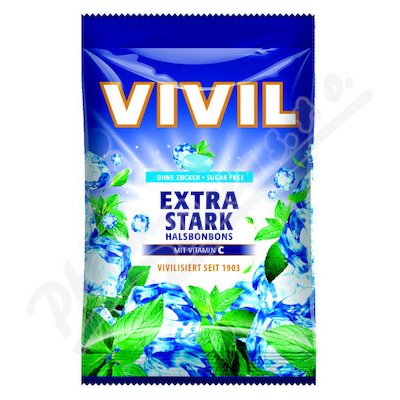 Vivil Extra silný mentol + vitamín C bez cukru 120 g