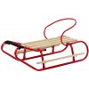 LEAN Sport Kovové sánky s operadlom červený popruh