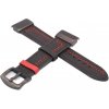 eses Kožený remienok pre Garmin - Čierny s červeným prešívaním, QuickFit 26 mm