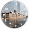 Tichý nástenný budapeštiansky hodinový strojček s bielymi ručičkami, okrúhly, priemer 60 cm