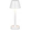 Trio TR54991131 LED stolná lampička VIDAL | 1W integrovaný LED zdroj | 1x150lm | 3000K | vypínač | stmievač | prenosné | biela
