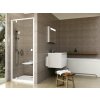 Ravak Pivot sprchové dvere 80 cm výklopné biela lesklá/priehľadné sklo 03G40101Z1