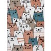 Dywany Łuszczów Fun Gatti Cats pink Ružová