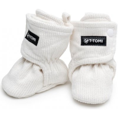 T-TOMI Booties Cream detské capačky 0-3 months Warm