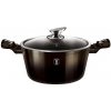BERLINGERHAUS Kastrol s mramorovým povrchem 28 cm Shiny Black Collection 2 poklice BH-6606