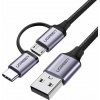 Ugreen 30875 2in1 USB - micro USB / USB Type C, 2.4A, 1m, černý