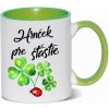 Vtipný hrnček farebný šťastie Farba: Zelená