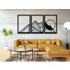 Karls DESIGN Drevený obraz na stenu - Geometric Mountain - 80x40