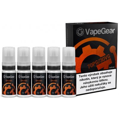 VapeGear nikotínová báza PG70/VG30 12mg 5x10ml