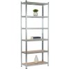 Zinkovaný kovový regál Mamutex Standard 2400x900x400 mm – 6 políc, nosnosť 1050 kg
