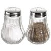 Solnička a pepřenka na stůl | APS, 40501 inox;průhledná