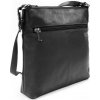 Čierna dámska kožená crossbody kabelka Vatie