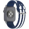 AppleKing silikónový remienok s prúžkami pre Apple Watch Ultra 49mm / 46mm / 45mm / 44mm / 42mm - modro-biely - možnosť vrátiť tovar ZADARMO do 30tich dní