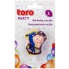 TORO Tortová sviečka číslica 1 zapichovacia 5cm opička