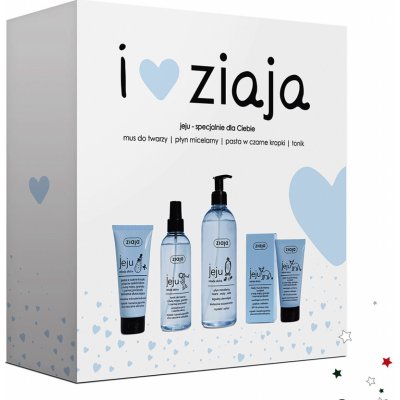 Ziaja I ♥ Ziaja Jeju micelární voda 390 ml + peelingová pasta proti černým  tečkám 75 ml + pleťové tonikum 200 ml + hydratační krémová pěna SPF10 50 ml darčeková  sada od 8,25 € - Heureka.sk