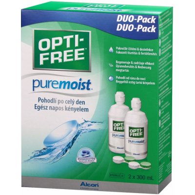 Alcon Opti-Free PureMoist Duo Pack 2x300 ml s pouzdry