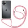 Kryt TopQ Motorola Edge 30 Fusion s ružovou šnúrkou priehľadný 97922