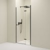 Erga Bern, 1-krídlové delené sprchové dvere do otvoru 80x195 cm, 6mm číre sklo, čierny profil, ERG-V02-BERN-D080-BK