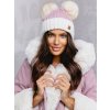 Fashionweek Zimná čiapka s dvoma brmbolcami WOOL MIKI MODEL: MODEL:1