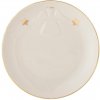 Bloomingville Biely dezertný kameninový tanier s vianočným motívom 16 cm Starry