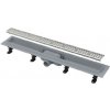 Alcadrain - Sprchový žľab Simple 75 cm, s okrajom na perforovaný rošt, vrátane roštu, nerezová mat APZ10-750MROZ2