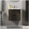 BATH DELUXE Kúpeľňová skrinka s umývadlom GRIBSKOV, 60 cm, hnedá/dub/biela BT0198+BT0220 + záruka 3 roky zadarmo