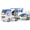 Wiky Vehicles polícia ťahač 55 cm a helikoptéra s efektmi set