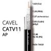 Koaxiálny kábel vonkajší závesný CAVEL CATV11 AP, PE, 10,1mm