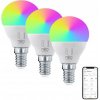 IMMAX NEO LITE SMART sada 3x LED žiarovka E14 6W RGB+CCT farebná a biela, stmievateľná, Wi-Fi, P45, TUYA