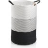 KELA Kôš na bielizeň Hedda zmes bavlna/polyester bielo-čierna 57,0 cm 40,0 cm
