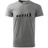 Evolúcia baseball pálkar náprah + loptička - Klasické pánske tričko vyššej gramáže - XS ( Tmavosivý melír )