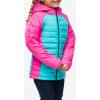 Dievčenská bunda Columbia Powder Lite Hooded Jacket - geyser/pink ice/night wave