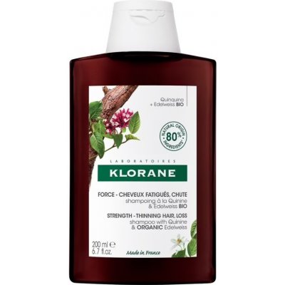 Klorane Shampooing À La Quinine & Edelweiss BIO šampón s chinínom a bio plesnivcom alpským 200 ml