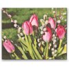 Vymalujsisam.sk Diamantovanie podľa čísiel - Tulipány Veľkosť: 30x40cm, Rám: Bez rámu, iba zrolované plátno, Diamanty: Hranaté