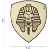 Gumená nášivka 101 Inc Pharaoh Skull - coyote