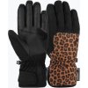 Dámske lyžiarske rukavice Reusch Keira R-Tex XT black/brown leopard