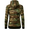Plávanie EKG - Mikina dámska trendy zipper s kapucňou - M ( Hnedý maskáč )