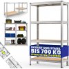Monzana Regál Heavy 160 x 90 x 40 cm strieborná 106182