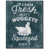 Plechová ceduľa Farm Nuggets, 31,5 × 40 cm