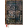 Paperblanks 2025 Michelangelo, Handwriting Embellished Manuscripts Collection 12-Month MIDI Horizontal Weekly Wrap 160 Pg 100 GSM