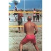 BERGER – HUCK Tréningová sieť na plážový tenis PP 2,3 mm, horný žltý okraj
