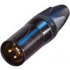 NEUTRIK NC3MXX-B, káblový XLR konektor, samec, 3-pin gold
