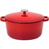Gerlach Liatinový hrniec s pokrievkou NATUR 26 cm 5 l červený