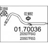 Výfukové potrubie MTS zadný, 1260mm 01.70036 (0170036) EAN: 8033464308902