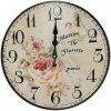 HODINY NÁSTENNÉ MDF DIA 34CM RUŽE 