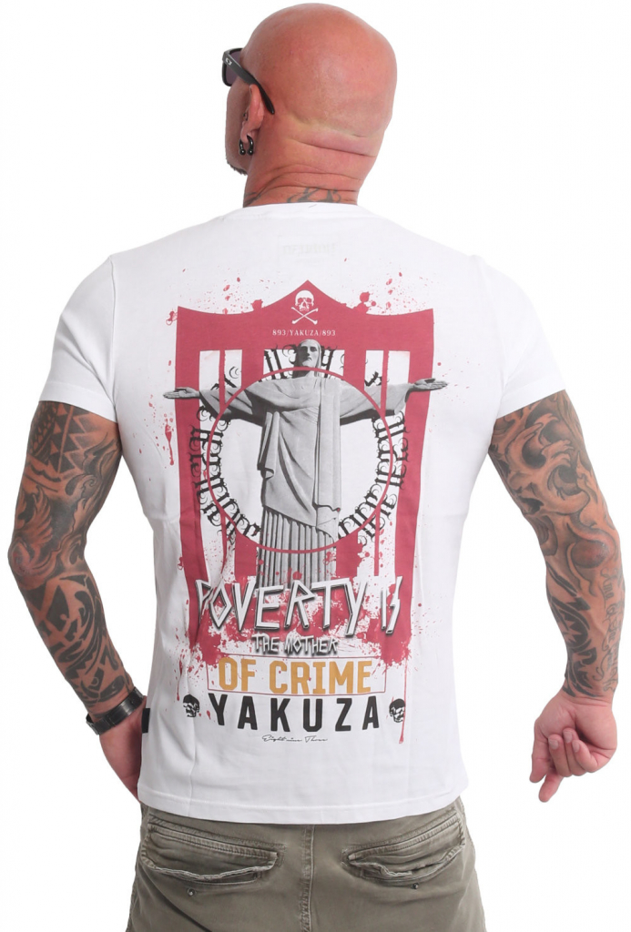 Yakuza tričko pánske Poverty TSB 22015 white